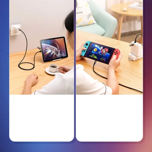 USB Type-C / USB Type-C / USB kábel + adapter 5A QC 3.0 480Mbps 1m fekete Ugreen (70416 US314) - 6