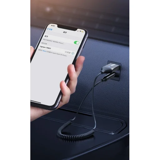 Ugreen USB Vezeték nélküli Bluetooth 5.0 AUX adapter jack audio kábel fekete (70601 CM309) - 8