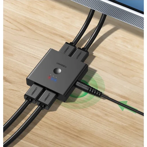 Ugreen HUB 2xHDMI (bemenet) - 2xHDMI (kimenet) elosztó 2.0 CEC 3D HDR 4K 60Hz fekete (70689) - 18