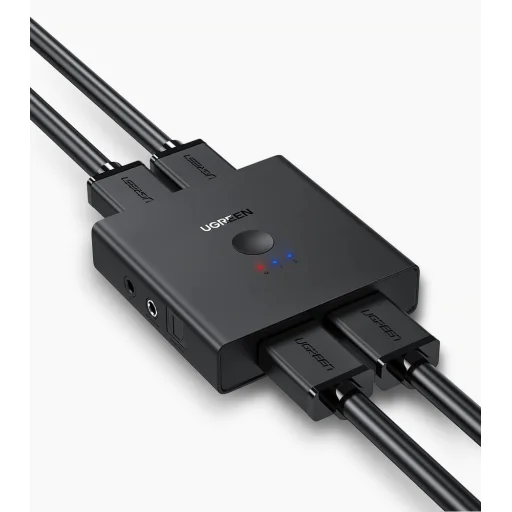 Ugreen HUB 2xHDMI (bemenet) - 2xHDMI (kimenet) elosztó 2.0 CEC 3D HDR 4K 60Hz fekete (70689) - 22