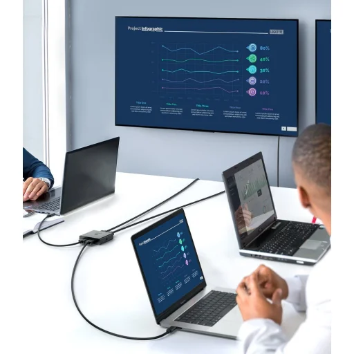 Ugreen HUB 2xHDMI (bemenet) - 2xHDMI (kimenet) elosztó 2.0 CEC 3D HDR 4K 60Hz fekete (70689) - 4