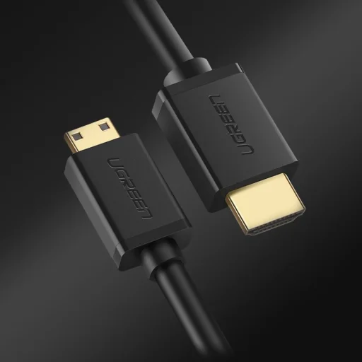 Ugreen HDMI  - mini HDMI kábel 3D Ethernet ARC 1m fekete (HD108 10195) - 10