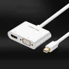 Ugreen HDMI / VGA - mini DisplayPort átalakító, adapter 4K@30 Hz Full HD 1080p fehér (MD108 10427) thumbnail