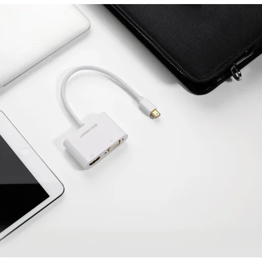 Ugreen HDMI / VGA - mini DisplayPort átalakító, adapter 4K@30 Hz Full HD 1080p fehér (MD108 10427) - 9