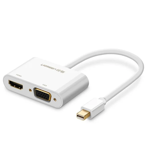 Ugreen HDMI / VGA - mini DisplayPort átalakító, adapter 4K@30 Hz Full HD 1080p fehér (MD108 10427) - 1