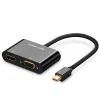 Ugreen HDMI / VGA - mini DisplayPort átalakító, adapter 4K@30 Hz Full HD 1080p fekete (MD108 10439) thumbnail