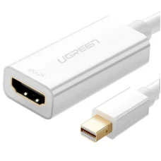 Ugreen FHD (1080p) HDMI (aljzat) - Mini DisplayPort (Bemenet - Thunderbolt 2.0) adapter, átalakító fehér (MD112 10460)