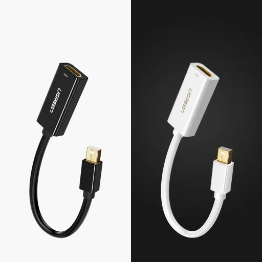 Ugreen FHD (1080p) HDMI (aljzat) - Mini DisplayPort (Bemenet - Thunderbolt 2.0) adapter, átalakító fehér (MD112 10460) - 11