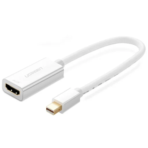 Ugreen FHD (1080p) HDMI (aljzat) - Mini DisplayPort (Bemenet - Thunderbolt 2.0) adapter, átalakító fehér (MD112 10460) - 2
