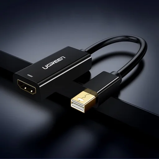 Ugreen FHD (1080p) HDMI (aljzat) - Mini DisplayPort (Bemenet - Thunderbolt 2.0) adapter, átalakító fehér (MD112 10460) - 3