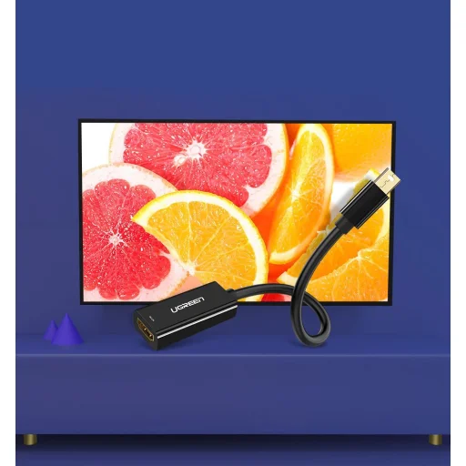 Ugreen FHD (1080p) HDMI (aljzat) - Mini DisplayPort (Bemenet - Thunderbolt 2.0) adapter, átalakító fehér (MD112 10460) - 4