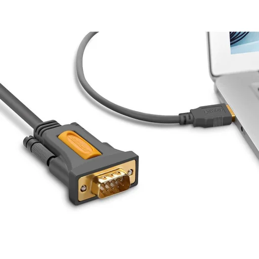 Ugreen USB - RS-232 (csatlakozó) átalakító, adapter kábel 1m fekete (CR104 20210) - 2