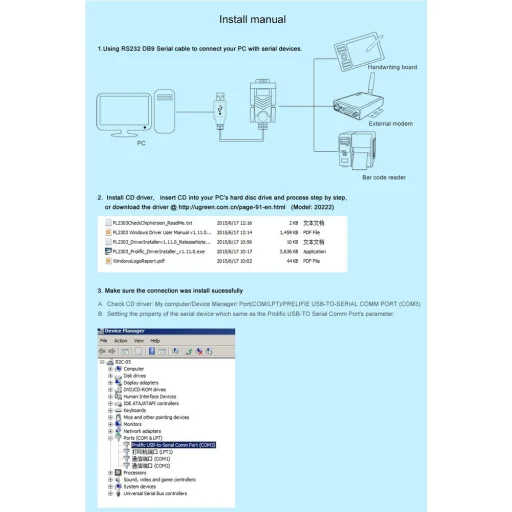 Ugreen USB - RS-232 (csatlakozó) átalakító, adapter kábel 1m fekete (CR104 20210) - 12