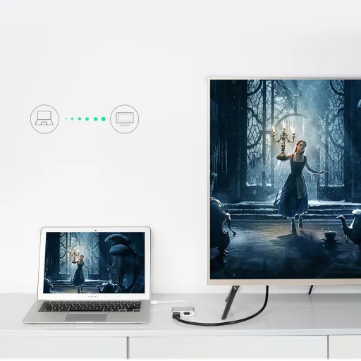 Ugreen HDMI / VGA - mini DisplayPort átalakító, adapter Full HD 1080p fehér (MD115 20421) - 9