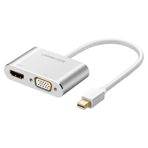 Ugreen HDMI / VGA - mini DisplayPort átalakító, adapter Full HD 1080p fehér (MD115 20421) - 1