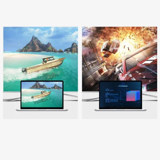 Ugreen HDMI / VGA - mini DisplayPort átalakító, adapter Full HD 1080p fehér (MD115 20421) - 2