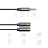 UGREEN 3.5mm audio és mikrofon jel elosztó adapter 20Cm fekete (AV141 30620) thumbnail