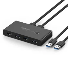 Ugreen 4xUSB 3.2 Gen 1 HUB elosztó, kapcsolóval fekete (US216 30768)