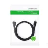 Ugreen High End HDMI 2.0 nylon fonatos kábel 4K 60Hz 3D 18Gbps HDR ARC Ethernet (HEC) 48bit 1.5m fekete (HD118 40409) thumbnail