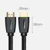 Ugreen High End HDMI 2.0 nylon fonatos kábel 4K 60Hz 3D 18Gbps HDR ARC Ethernet (HEC) 48bit 1.5m fekete (HD118 40409) thumbnail