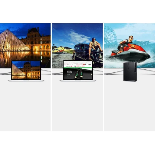 Ugreen High End HDMI 2.0 nylon fonatos kábel 4K 60Hz 3D 18Gbps HDR ARC Ethernet (HEC) 48bit 1.5m fekete (HD118 40409) - 8