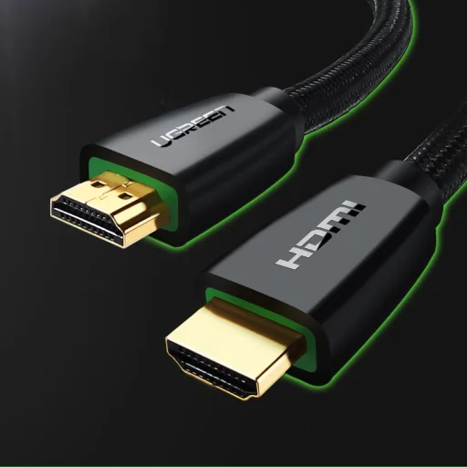 Ugreen High End HDMI 2.0 nylon fonatos kábel 4K 60Hz 3D 18Gbps HDR ARC Ethernet (HEC) 48bit 1.5m fekete (HD118 40409) - 13