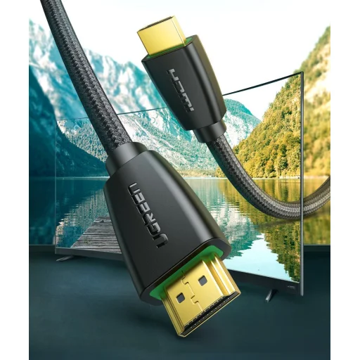 Ugreen High End HDMI 2.0 nylon fonatos kábel 4K 60Hz 3D 18Gbps HDR ARC Ethernet (HEC) 48bit 1.5m fekete (HD118 40409) - 14