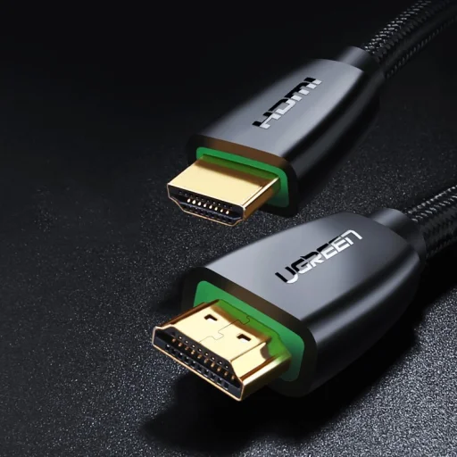 Ugreen High End HDMI 2.0 nylon fonatos kábel 4K 60Hz 3D 18Gbps HDR ARC Ethernet (HEC) 48bit 1.5m fekete (HD118 40409) - 3