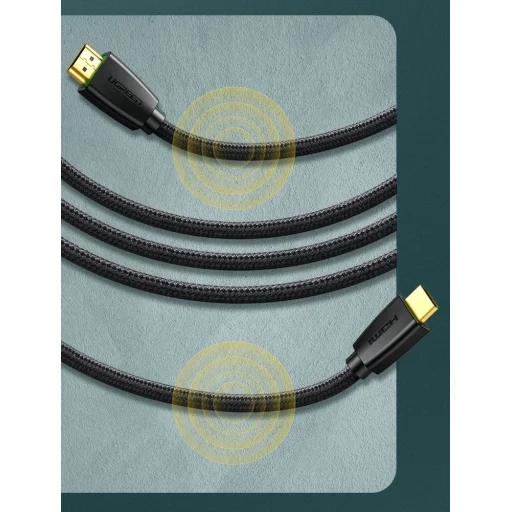 Ugreen High End HDMI 2.0 nylon fonatos kábel 4K 60Hz 3D 18Gbps HDR ARC Ethernet (HEC) 48bit 1.5m fekete (HD118 40409) - 23