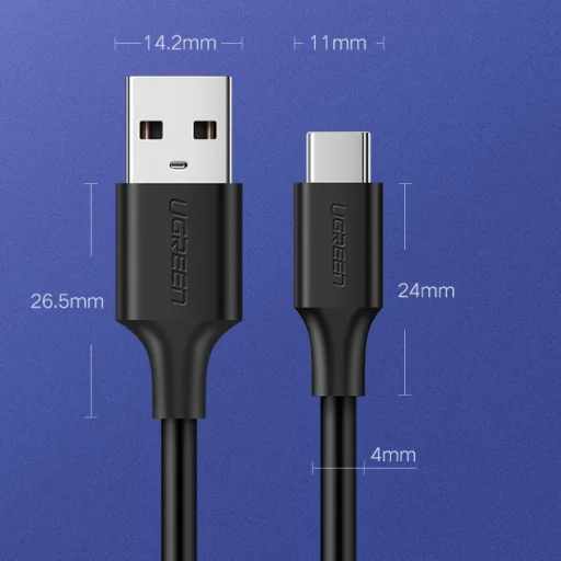 Ugreen USB - USB Type-C kábel 480Mbps 3A kábel 1.5m fekete (US287 60117) - 19
