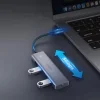 Ugreen USB - 4xUSB 3.2 Gen 1 HUB elosztó micro USB energia ellátással szürke (CM219 70336) thumbnail