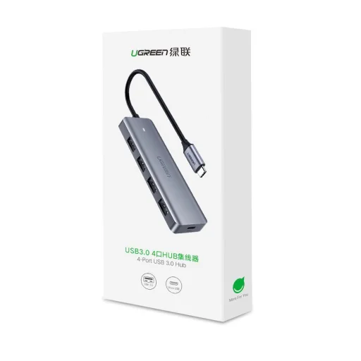 Ugreen USB - 4xUSB 3.2 Gen 1 HUB elosztó micro USB energia ellátással szürke (CM219 70336) - 11