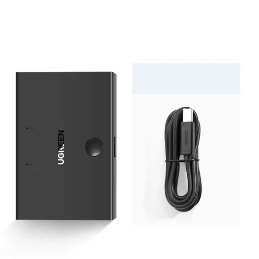 Ugreen 1xUSB 2.0 - 2xUSB Type-B HUB adapter, elosztó kapcsolóval fekete (30345 US158) - 2