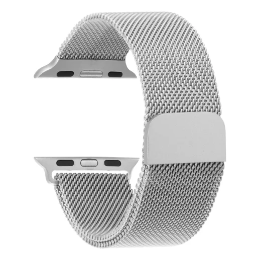 Tactical 748 Loop Slim Magnetic Stainless Steel óraszíj Apple Watch 1/2/3/4/5/6/SE 38/40mm ezüst - 1