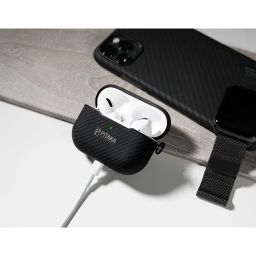 PITAKA Air Pal Mini 600D tok AirPods Pro 1/2 fekete - 4