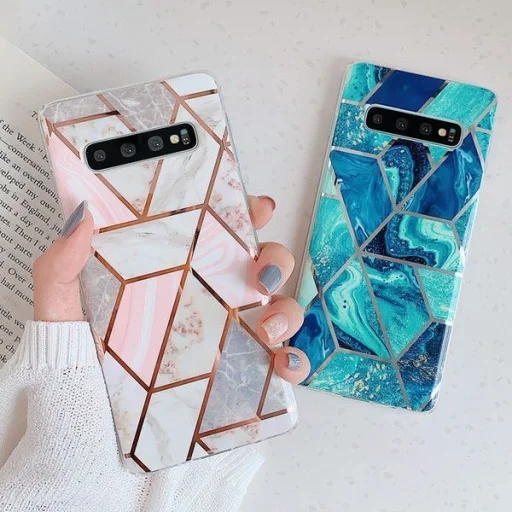 Tech-Protect Marble tok Samsung A72 pink - 2