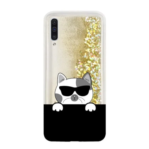 CaseGadget Liquid Cat tok Samsung A70 arany - 1