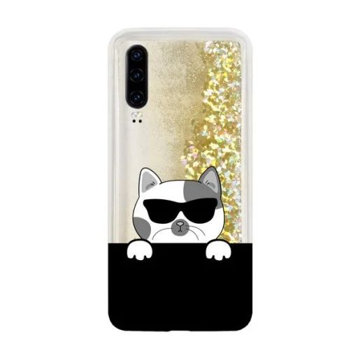 Huawei P30 CaseGadget Liquid Cat tok arany - 1