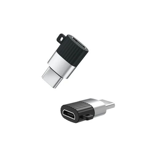 XO NB149-A Átalakító adapter Micro USB - USB Type-C fekete - 1