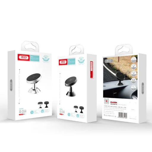 XO C55A Autós telefon tartó, mágneses fekete - 2