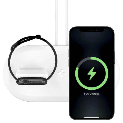 Spigen Magfit Duo Apple Magsafe És Apple Watch Töltő Tartó Fehér (AMP02797) - 5