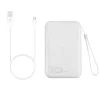Baseus Mini S powerbank 10000mAh 18W Qi vezeték nélküli töltéssel 10W fehér (PPXFF10W-02) thumbnail