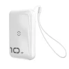 Baseus Mini S powerbank 10000mAh 18W Qi vezeték nélküli töltéssel 10W fehér (PPXFF10W-02) thumbnail