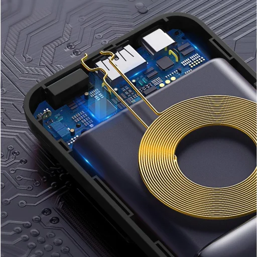 Baseus Mini S powerbank 10000mAh 18W Qi vezeték nélküli töltéssel 10W fehér (PPXFF10W-02) - 22