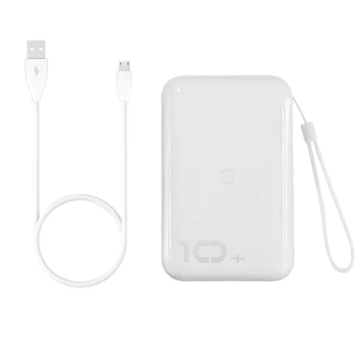 Baseus Mini S powerbank 10000mAh 18W Qi vezeték nélküli töltéssel 10W fehér (PPXFF10W-02) - 5