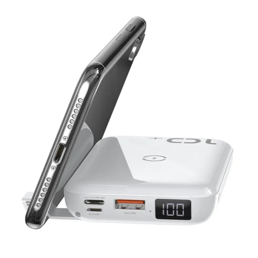 Baseus Mini S powerbank 10000mAh 18W Qi vezeték nélküli töltéssel 10W fehér (PPXFF10W-02) - 9