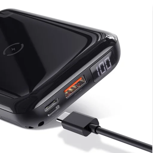 Baseus Mini S powerbank 10000mAh 18W Qi vezeték nélküli töltéssel 10W fehér (PPXFF10W-02) - 18