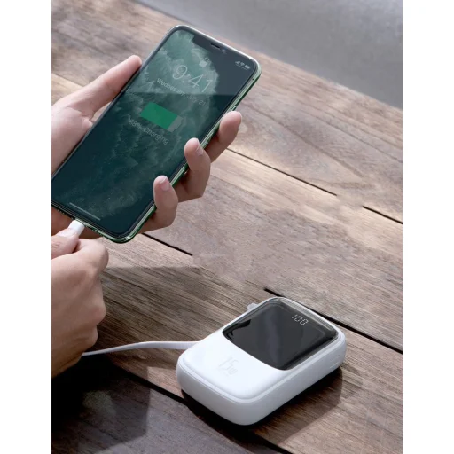 Baseus Q pow powerbank 10000 mAh 3A 15W 2x USB / USB Type-C integrált Type-C kábellel piros (PPQD-A09) - 9