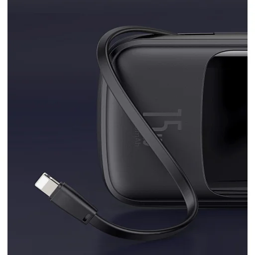 Baseus Q pow powerbank 10000 mAh 3A 15W 2x USB / USB Type-C integrált Type-C kábellel piros (PPQD-A09) - 15