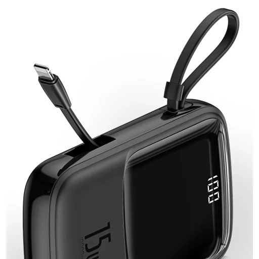 Baseus Q pow powerbank 10000 mAh 3A 15W 2x USB / USB Type-C integrált Type-C kábellel piros (PPQD-A09) - 10